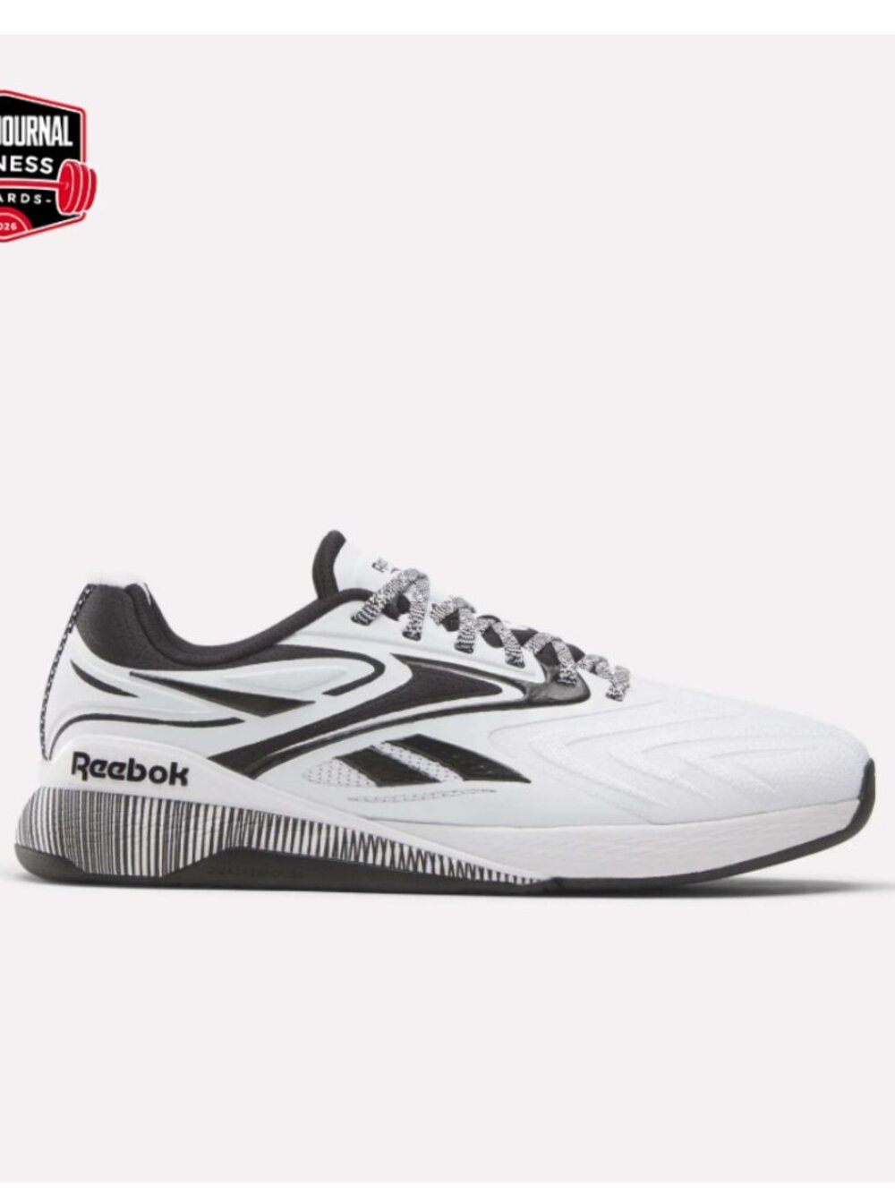 Reebok Nano X5 Black + White Edge Training Shoes in Size 10